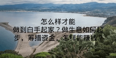 怎么样才能做到白手起家？做生意如何起步，筹措资金，怎样能赚钱？