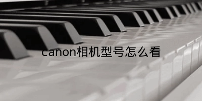 canon相机型号怎么看