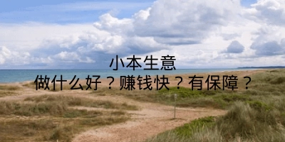 小本生意做什么好？赚钱快？有保障？