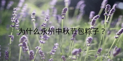 为什么永州中秋节包粽子？