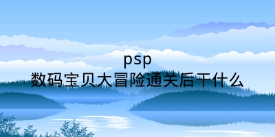 psp数码宝贝大冒险通关后干什么