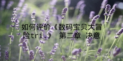 如何评价《数码宝贝大冒险tri.》 第二章 决意