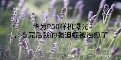 华为P50样机曝光，看完后我的强迫症被治愈了