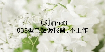 飞利浦hd3038型电饭煲报警,不工作