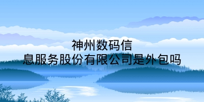 神州数码信息服务股份有限公司是外包吗