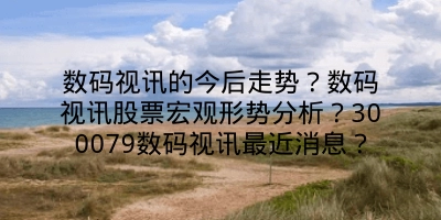 数码视讯的今后走势？数码视讯股票宏观形势分析？300079数码视讯最近消息？