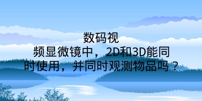 数码视频显微镜中，2D和3D能同时使用，并同时观测物品吗？