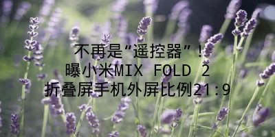 不再是“遥控器”！曝小米MIX FOLD 2折叠屏手机外屏比例21:9