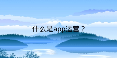 什么是app运营？