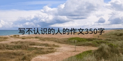 写不认识的人的作文350字