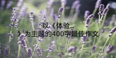 以《体验…》为主题的400字最佳作文