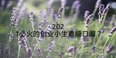 2021必火的创业小生意顺口溜？