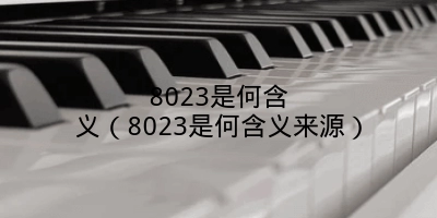 8023是何含义（8023是何含义来源）