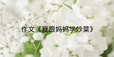 作文《我跟妈妈学炒菜》