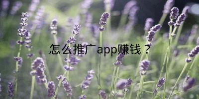 怎么推广app赚钱？