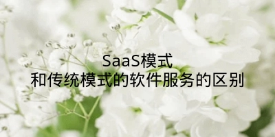 SaaS模式和传统模式的软件服务的区别