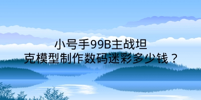 小号手99B主战坦克模型制作数码迷彩多少钱？