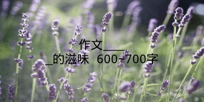 作文____的滋味 600~700字