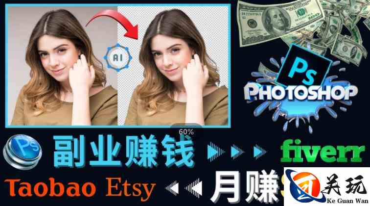 掌握PS修图技能，月赚5000美元以上–利用Adobe Photoshop赚钱的3种途径