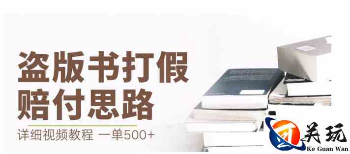 最新盗版书赔付打假项目，一单利润500+【详细玩法视频教程】【仅揭秘】