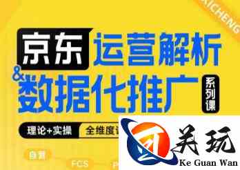 京东运营解析与数据化推广系列课，全维度讲解京东运营逻辑+数据化推广提升店铺销售额