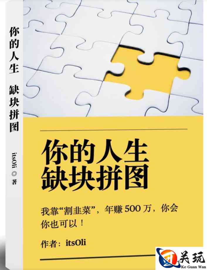 某高赞电子书《你的人生，缺块拼图——我靠“割韭菜”，年赚500万，你会你也可以》